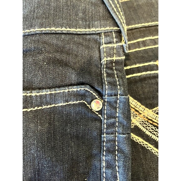 Ariat Real Jeans Mid Rise Chainlink Bootcut Womens Sz 27 Short  Dark Blue 2450 - Picture 5 of 7